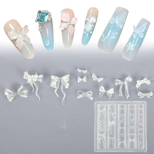 Sinbana 3D Silicone Bow Nail Art Mold - Bow-Knot Manicure Stencil Template