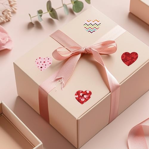 500 Valentine's Day Heart Stickers for Crafting & Decor