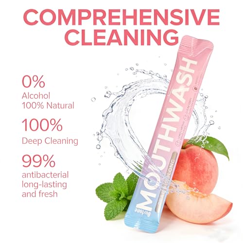 Sunshot Peach Oolong Alcohol-Free Travel Mouthwash Packets 20ct