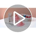 2-Pack Pink Rubber Nail Polish Holders - Anti-Spill Stand