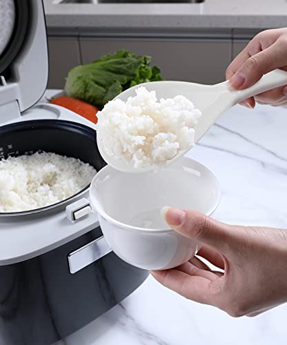 Cionyce 2PCS Non-Stick Plastic Rice Paddle Spoon and Serving Spatula