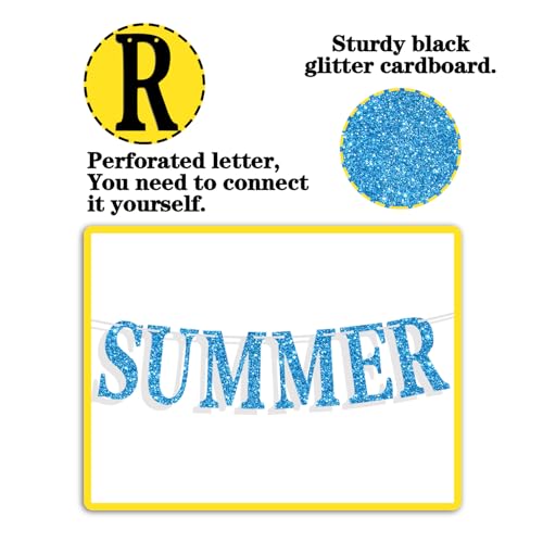 Summer 13th Birthday Banner - Beach Party Decorations