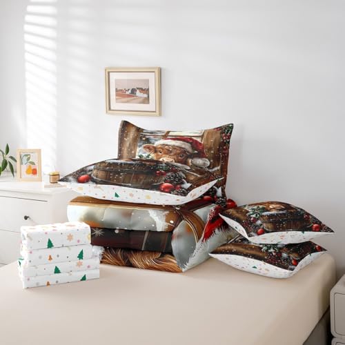 Feelyou Highland Cow 7-Piece King Bedding Set - Multi B09