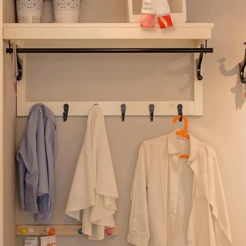 VIPERMARK White Wall Mounted Hooks Set — 4 Durable Zinc Alloy Hangers for Bedroom, Bathroom, Kitchen & Cabinet