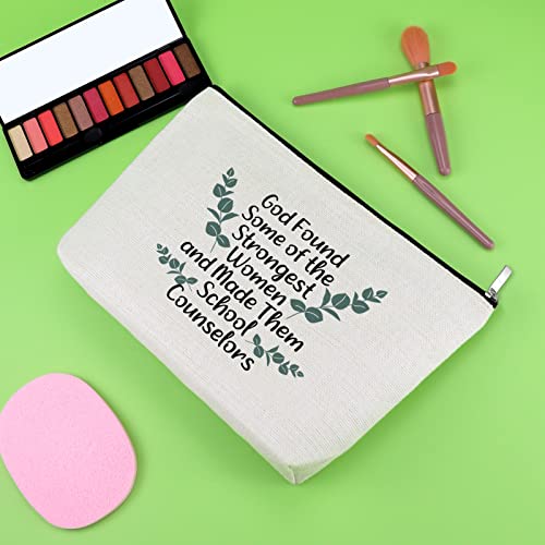 School Counselor Appreciation Makeup Bag Gift - Cotton Travel Pouch