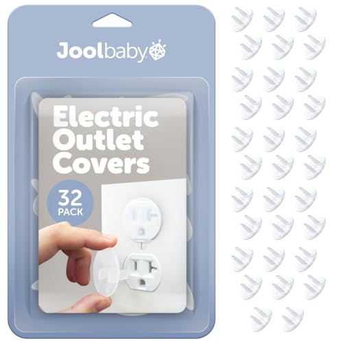 Jool Baby Outlet Covers (32 Pack) - Child Safety Plug Protectors