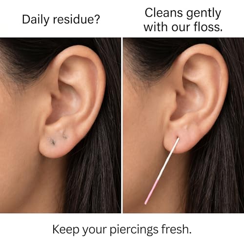 Elonvoc Piercing Cleaner Floss 300 PCS - Earring Hole Odor Remover