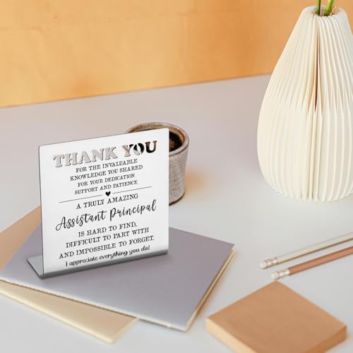 Assistant Principal Appreciation Metal Desk Plaque Thank You Gift