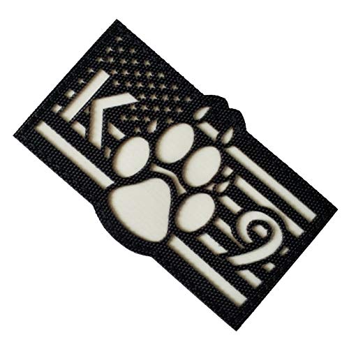 Minason IR Infrared Reflective American Flag K9 Paw Tactical Morale Patch