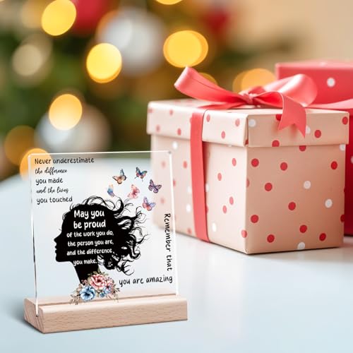 Inspirational Desk Sign for Women - Motivational Gift for Coworkers