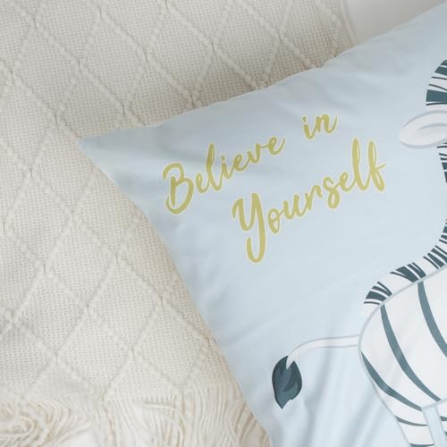 Cartoon Animals Throw Pillow Covers - Set of 4, 18x18 Inch Velvet - Bonhause