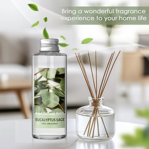 SCENTORINI Eucalyptus Sage Reed Diffuser Oil Refill - Deep Green, 6.76 Oz