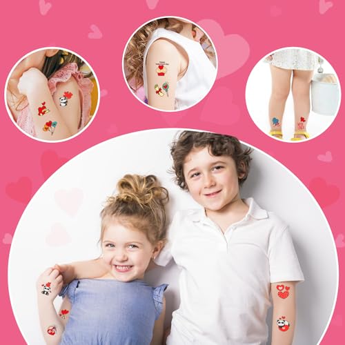 Valentine's Day Temporary Tattoos for Kids - 408 Pcs Party Favors