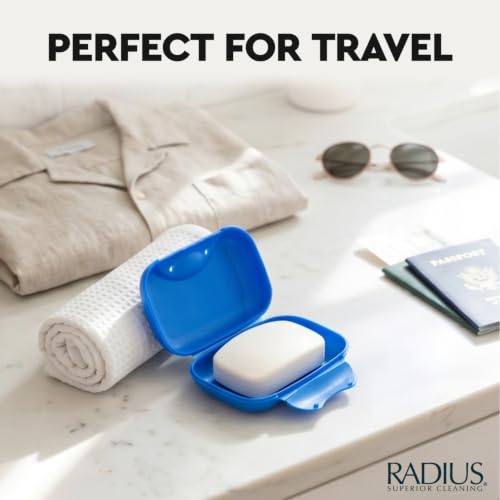 RADIUS Lavender Soap Travel Case - Leakproof, BPA-Free Recycled Plastic