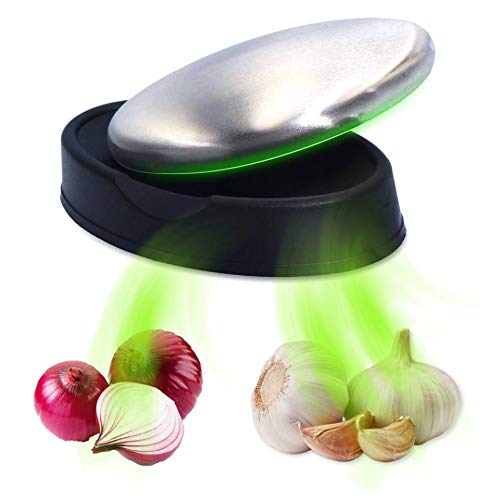 Stainless Steel Soap Odor Remover Bar with Holder for Hands