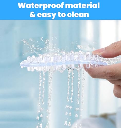 2-Pack Silicone Soap Holder, Non-Slip Clear Oval Soap Dish for Shower