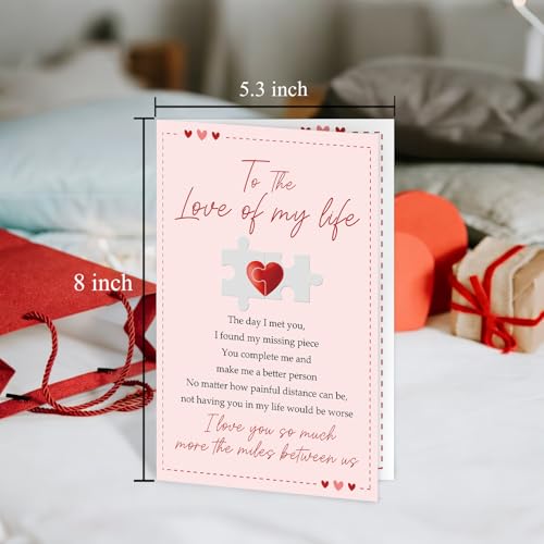RollupJoy Long Distance Love Greeting Card for Couples