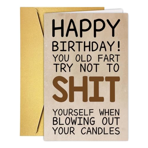 Funny Humor Birthday Card for 50th 60th 70th 80th Celebrations