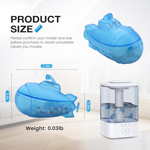 Puxyblue 9-Pack Humidifier Tank Cleaner Submarines with Silver Ion Filter