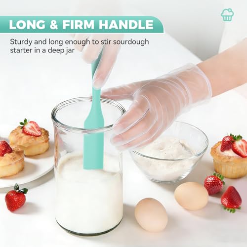 Silicone Jar Spatula Set - 3 Pcs Sourdough Tools for Scraping & Mixing