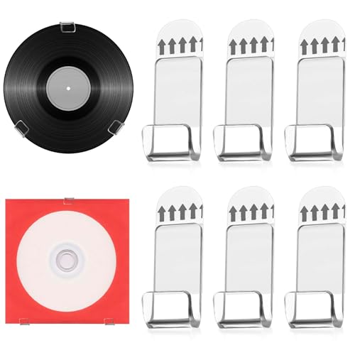 XIHIRCD 6pcs Acrylic Vinyl Record Display Stands - Wall Mount Holders