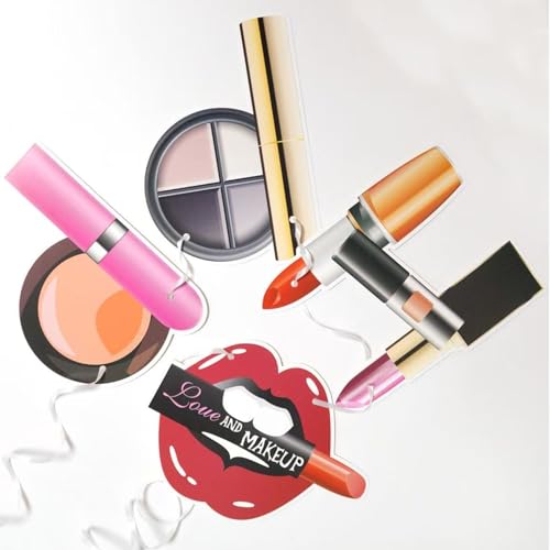 Makeup Birthday Party Decorations Set - Happy Birthday Banner & Balloons