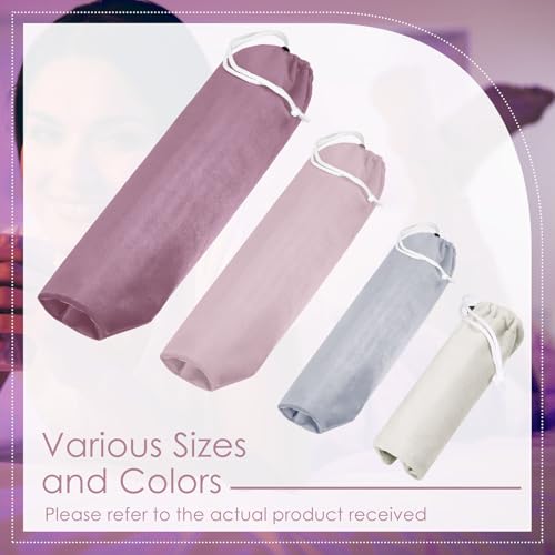 Amylove 4 Pcs Pink Satin Toy Storage Bags - Classic Design