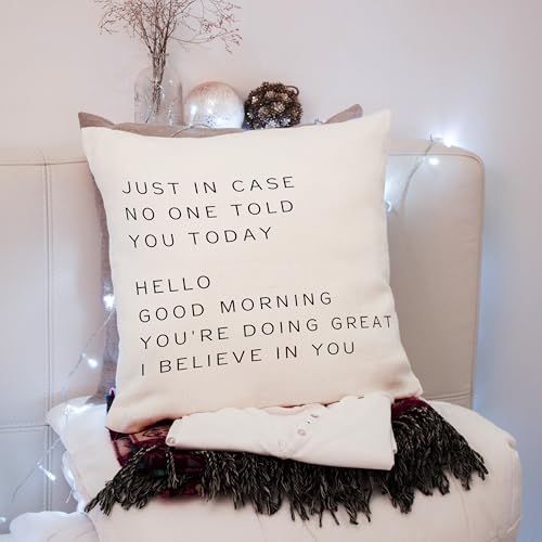 Inspirational Flannel Pillow Cover 18x18 | Call Your Mom Gift