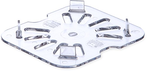 Carlisle Storplus 1/6 Size Food Pan Drain Tray - Clear Polycarbonate