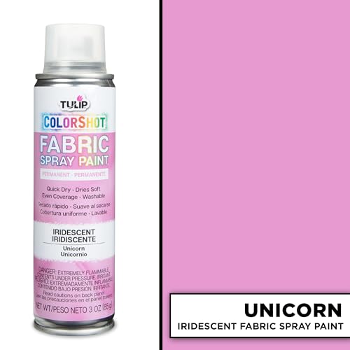 Tulip ColorShot Iridescent Fabric Spray Paint, 3oz - Unicorn Shimmer