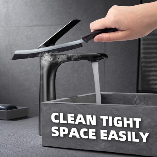 CLEANGOR Crevice Cleaning Brushes for Tight Spaces - Black, 6-Pack
