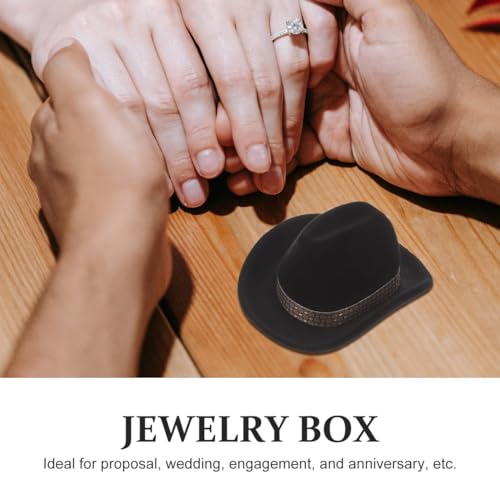 Compact Cowboy Hat Jewelry Box - Western Style Organizer