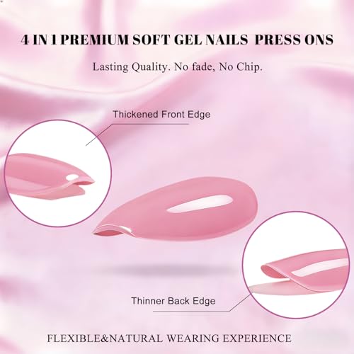 JOYVVEW Dark Purple Press On Nails Short Square Coffin False Nails Set