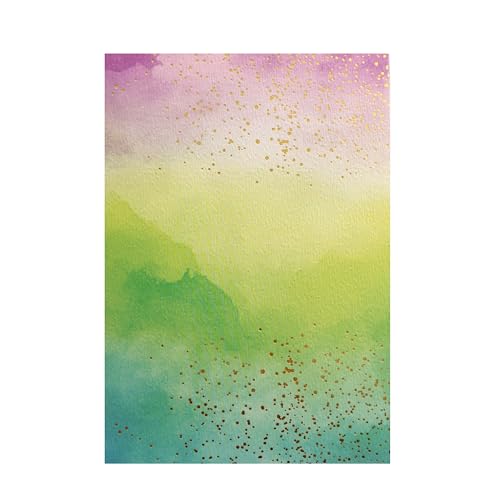 Happy Birthday Card with Gold Foil Sprinkles & Ombre Design - 5x7