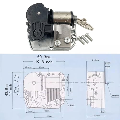 18 Note Music Box Mechanism - You Are My Sunshine Tune for DIY