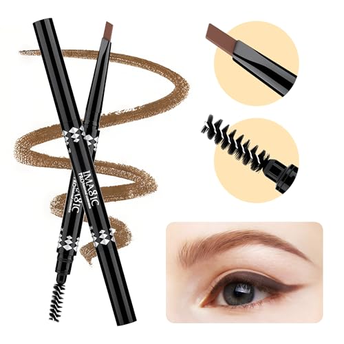 CCbeauty 3-Pack Waterproof Dual-Ended Eyebrow Pencil - Dark Brown