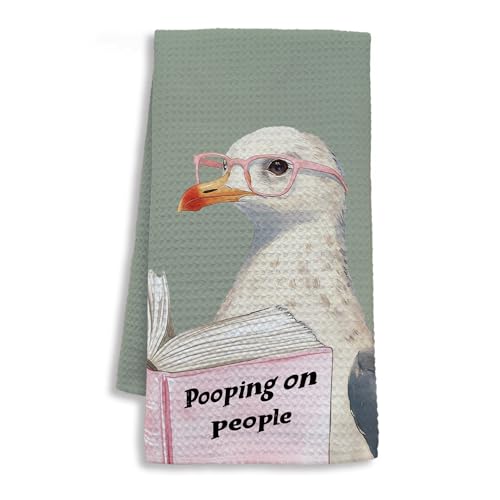 Funny Seagull Decorative Hand Towels – 16x24 Inches, Unique Gifts