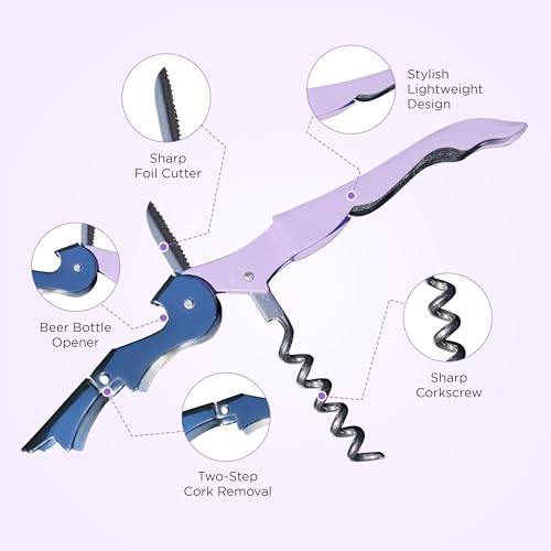 Shakey Professional Waiter's Corkscrew Wine Opener - 2-Pack