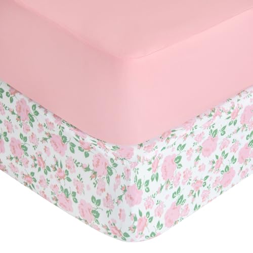 Soft Stretchy Crib Sheets - 2 Pack Fitted for Standard Mattresses
