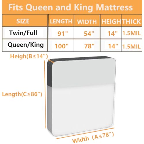 Reusable Mattress Storage Bags for Queen/King Size Mattresses