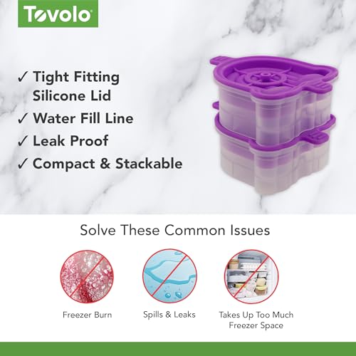 Rainbow Ice Mold Set of 2 - Large, Stackable, Slow Melting Silicone Ice Cubes for Cocktails & Drinks