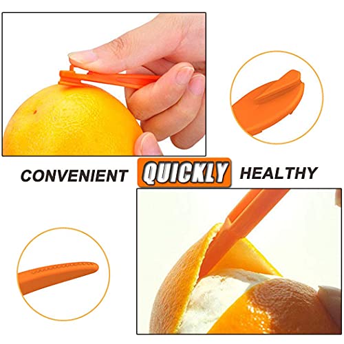 Cosmer Plastic Orange Peeler Tools - Citrus Fruit Slicer Set