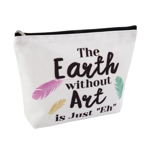 Canvas Artist Makeup Bag & Cute Art Teacher Cosmetic Travel Pouch