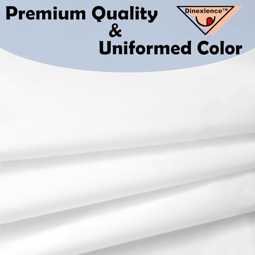 Premium White Plastic Tablecloth - 54 x 108 inches, 2 Pack
