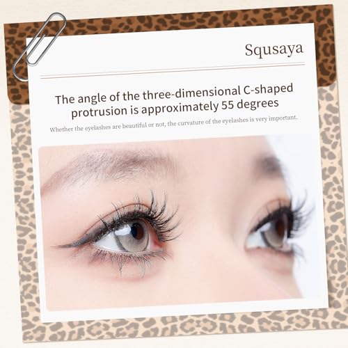 Sqsaya Wispy False Eyelashes 5 Pairs Natural Look Lightweight Fluffy Lashes