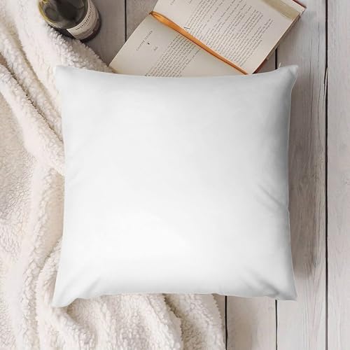 Customizable Text & Image Pillow Case - 18x18in Solid White