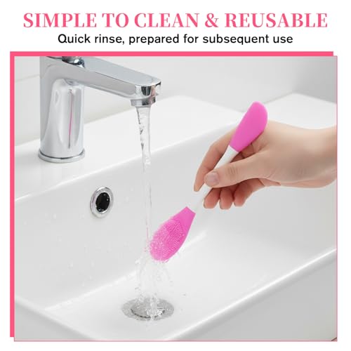 5-Pack 2-in-1 Facial Cleansing Brush & Silicone Mask Applicator