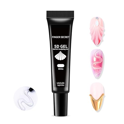 Clear 5D Nail Sculpting Gel for 3D Nail Art Extensions and Rhinestones