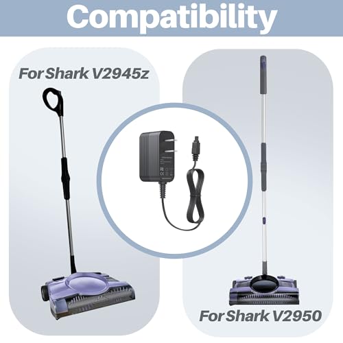 11V Vacuum Charger for Shark V2945Z V2950 Carpet Sweeper Replacement Power Adapter