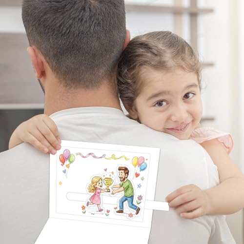 Interactive Father's Day Card with DIY Pull Tab for Dad